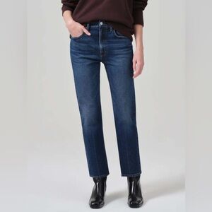 Citizens Of Humanity Dark Blue Straight Leg Jeans